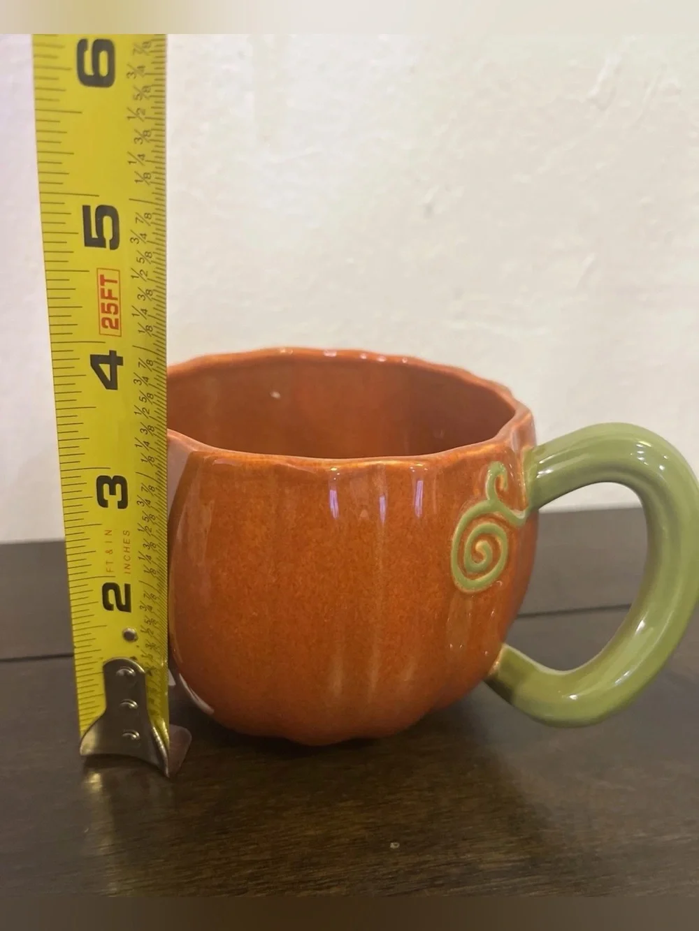 Starbucks Pumpkin Coffee Mug 2007 Twisted Vine Handle Autumn Fall 13oz EU